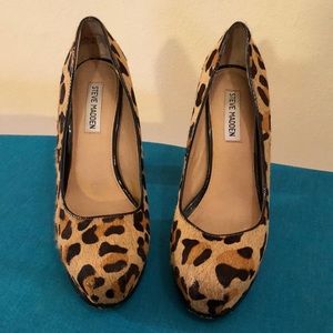 Steve Madden Leopard Block Heel Platform Pump